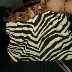 MICHEAL KOR ZEBRA PRINT HOBO